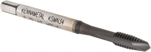 Spiral Point Tap: #8-32 UNC, 2 Flutes, Plug Chamfer, 2B Class of Fit, High-Speed Steel-E, TiN,CrC MPN:5455860