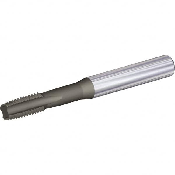 Straight Flute Tap: 1/2-13 UNC, 4 Flutes, Plug, 3BX Class of Fit, Solid Carbide, AlCrTiN Coated MPN:5551038