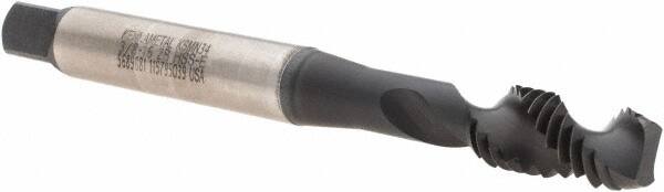 Spiral Flute Tap: 3/8-16, UNC, 2 Flute, Modified Bottoming, 2B Class of Fit, Vanadium High Speed Steel, TiN, CrC & C Finish MPN:5689881