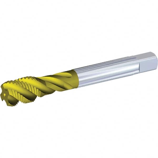 Thread Forming Tap: 1/2-14 BSP, G Internal Thread Class of Fit, Modified Bottoming, Solid Carbide, TiN Coated MPN:6059174