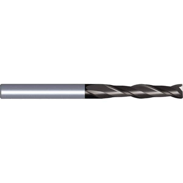 Square End Mill: 1/16'' Dia, 1/2'' LOC, 1/8'' Shank Dia, 2'' OAL, 2 Flutes, Solid Carbide MPN:6086381