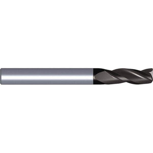 Square End Mill: 3/32'' Dia, 3/8'' LOC, 1/8'' Shank Dia, 1-1/2'' OAL, 3 Flutes, Solid Carbide MPN:6143907