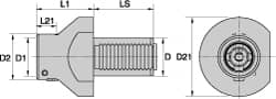 Right Hand Cut, KM63 Modular Connection, Adapter/Mount Lathe Modular Clamping Unit MPN:1144807