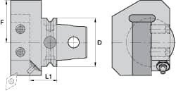 Left Hand Cut, KM63UT Modular Connection, Adapter/Mount Lathe Modular Clamping Unit MPN:2255546