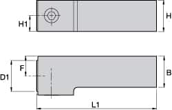 Modular Lathe Shank: Left Hand Cut, KM25, Square Shank MPN:2386033