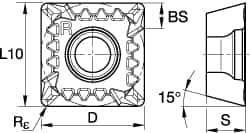 Milling Insert: SDPT1204PDSRGB2, KT530M, Cermet MPN:2405390