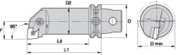 Modular Boring Head: Right Hand, Size KM63 MPN:2265327