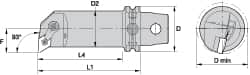 Modular Boring Head: Right Hand, Size KM63 MPN:2265365