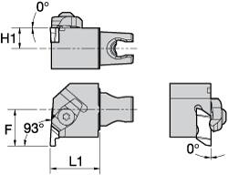 Modular Grooving Head: Right Hand, Cutting Head, System Size KM25, Uses NG4L Inserts MPN:2399496