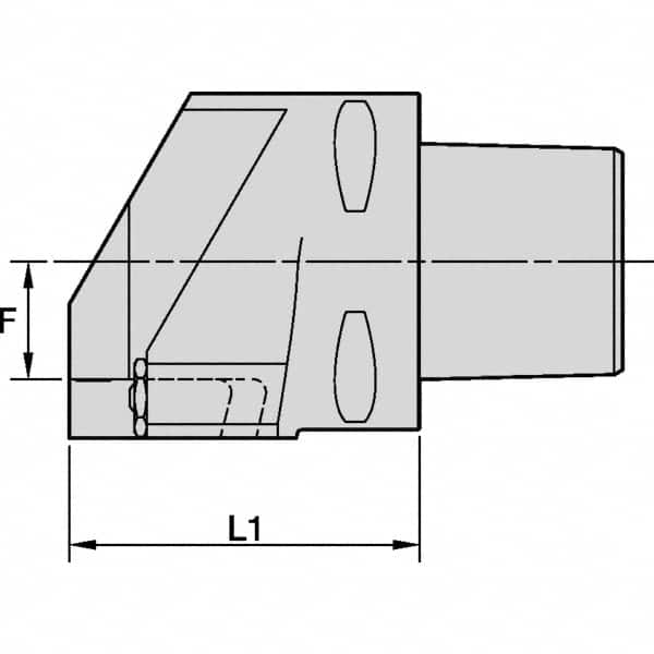 Modular Grooving Head: Left Hand, Blade Holder Head, PSC80 System Size MPN:6000217