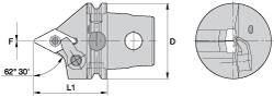 Modular Turning & Profiling Cutting Unit Head: Size KM63, 60 mm Head Length, External, Neutral MPN:2265282