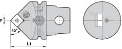 Modular Turning & Profiling Cutting Unit Head: Size KM63, 60 mm Head Length, External, Neutral MPN:2408002