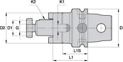 Shell Mill Holder: KM63UT, Modular Connection Shank, 1.2598