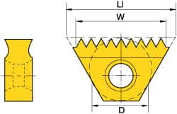 STN1614BSW KC610M Carbide Thread Mill Insert MPN:1138019