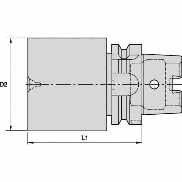 Rotary Tool Holder Blank: Taper Shank, HSK80A Taper, 3.9685