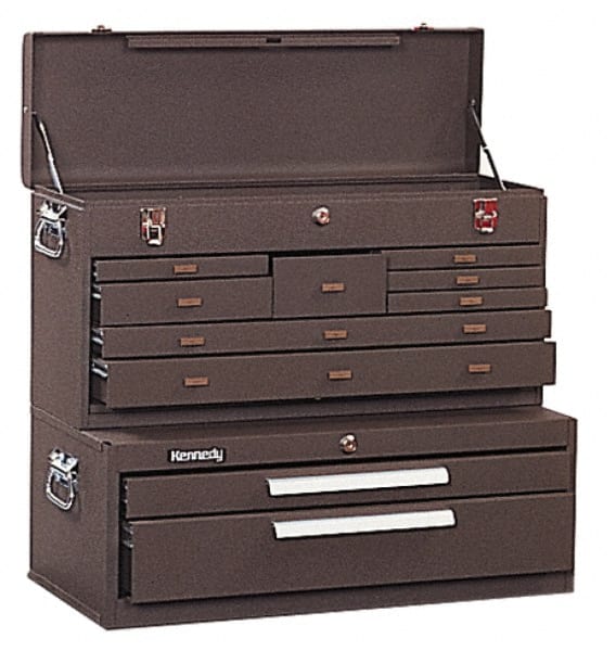 10 Drawer, 2 Piece, Brown Steel Machinist's Combo MPN:526 & 5150