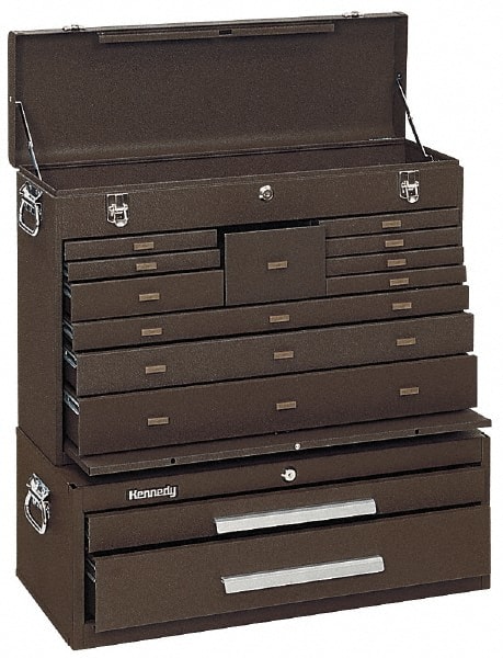 13 Drawer, 2 Piece, Brown Steel Machinist's Combo MPN:52611 & 5150