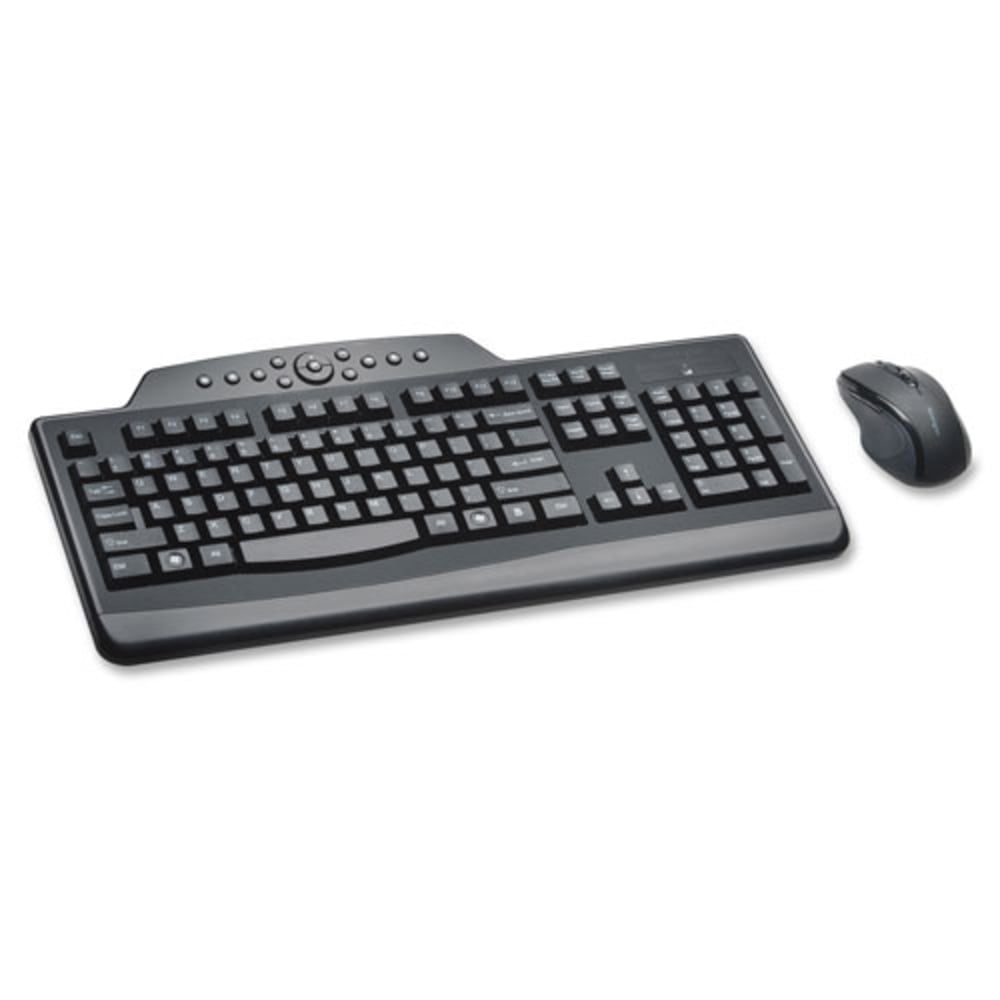 Kensington Wireless Keyboard & Mouse, Adjustable Full Size Keyboard, Black, Right-Handed Optical Mouse, KMW72408 MPN:K72408USA