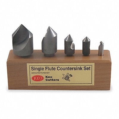 Countersink Set 5 PC 1 FL 82 Deg HSS MPN:53028