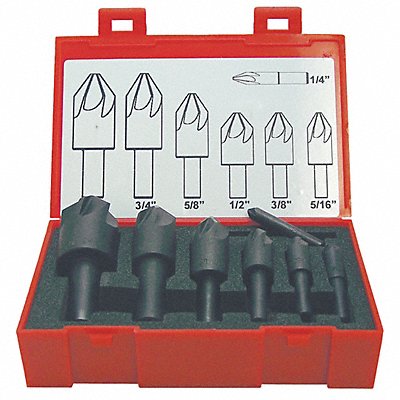 Countersink Set 7 PC 6 FL 82 Deg HSS MPN:55038