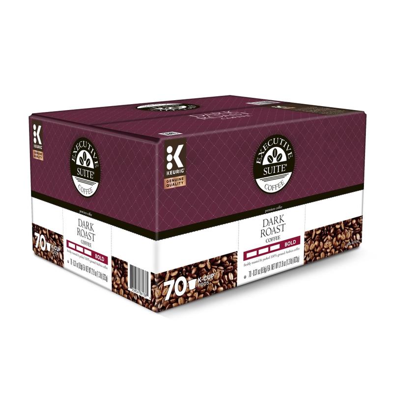 Executive Suite Coffee Single-Serve Coffee K-Cup Pods, Dark Roast, Carton Of 70 (Min Order Qty 3) MPN:5000203808