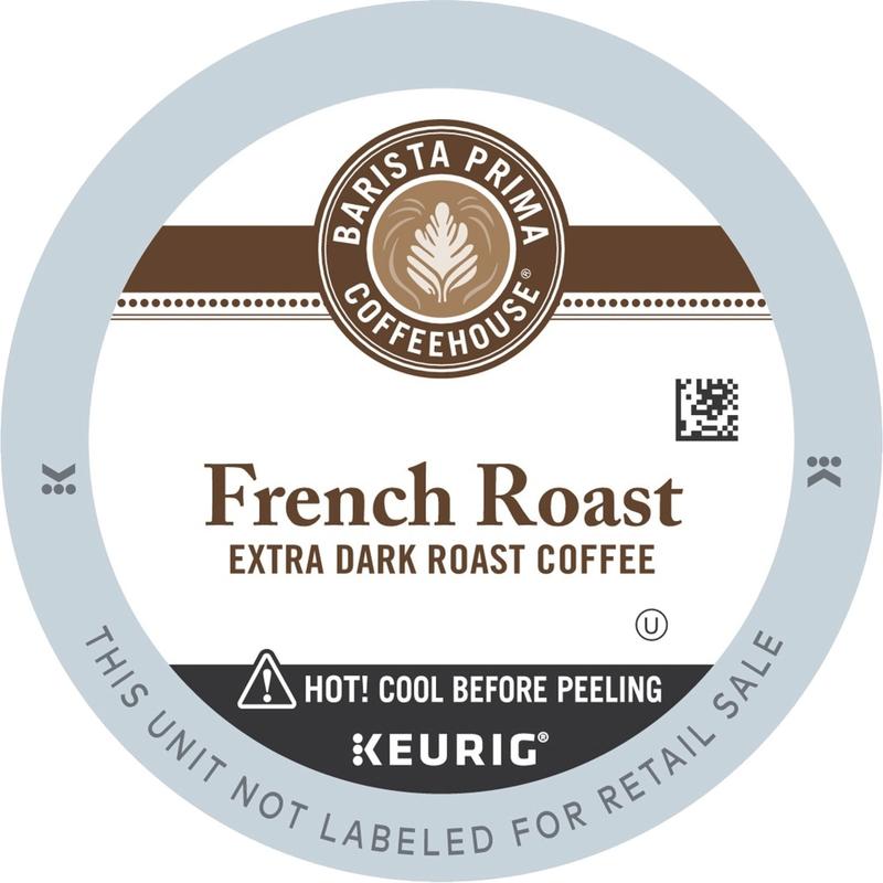 Barista Prima Coffeehouse Coffee K-Cups, Dark Roast, French Roast, 4 Cartons, 96 K-Cups MPN:6611CT