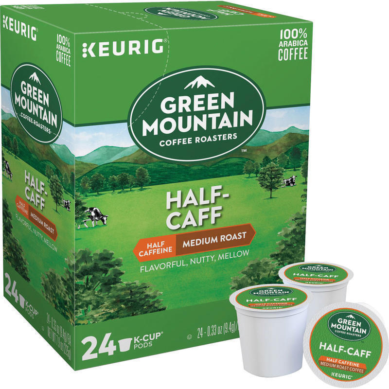 Green Mountain Coffee K-Cups, Medium Roast, Half-Caffeinated, Carton Of 24 K-Cups MPN:6999CT