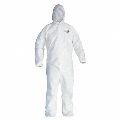 Hooded Disposable Coveralls S White PK25 MPN:41503