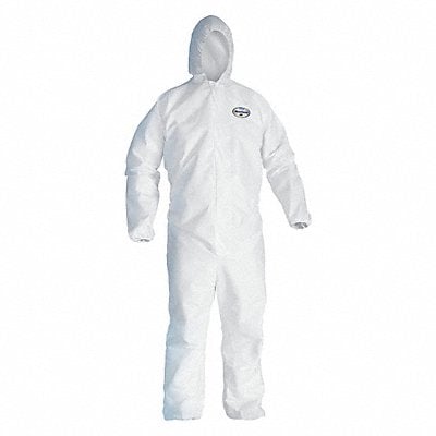 Hooded Disposable Coveralls M White PK25 MPN:41504