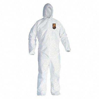 Hooded Coveralls White XL Elastic PK25 MPN:44324