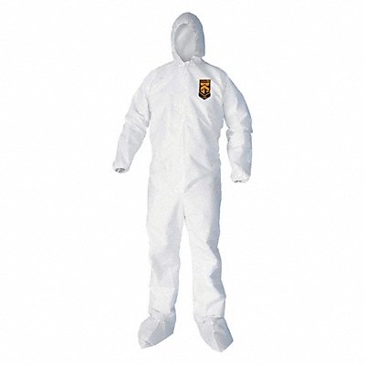 Hooded Coverall Attached Boots L PK25 MPN:44333