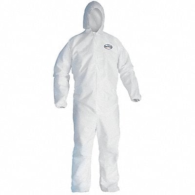 Hooded Disp. Coveralls White 4XL PK21 MPN:46117