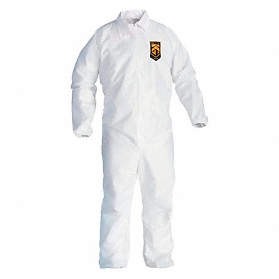 Collared Coverall Elastic White L PK24 MPN:49103