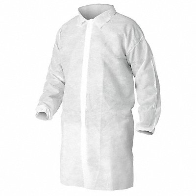 D5799 Lab Coat White Snaps L PK50 MPN:40103