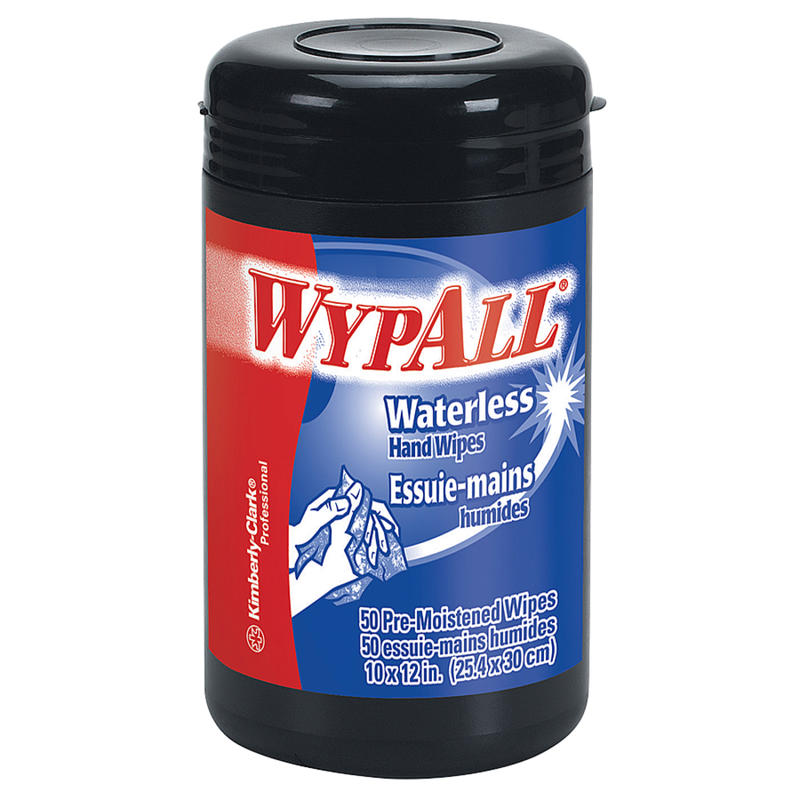 Wypall Heavy-Duty Waterless Hand Wipes, Orange Scent, 12in x 10 1/2in, Tub Of 50 (Min Order Qty 5) MPN:58310