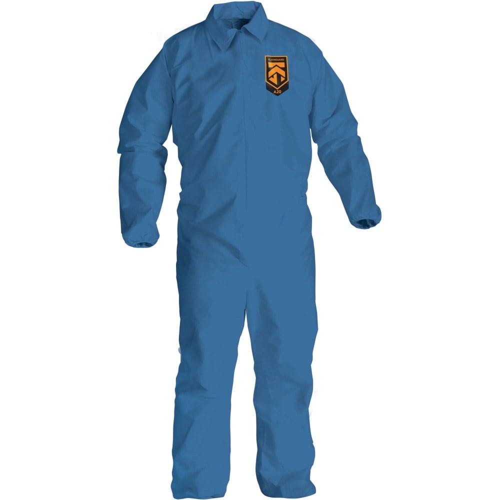 Kleenguard A20 Coveralls - Zipper Front, Elastic Back, Wrists & Ankles - 3-Xtra Large Size - Flying Particle, Contaminant, Dust Protection - Blue - Zipper Front, Elastic Wrist & Ankle, Breathable, Comfortable - 20 / Carton MPN:58506