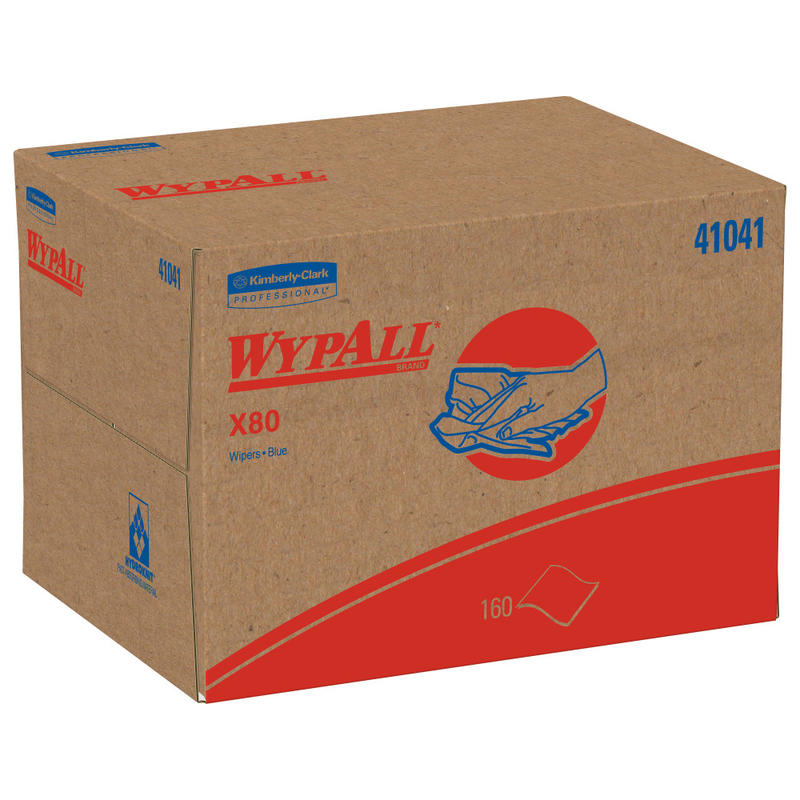 Kimberly-Clark Professional Wipers Wypall X80 Brag Box , Box Of 160 (Min Order Qty 2) MPN:41041