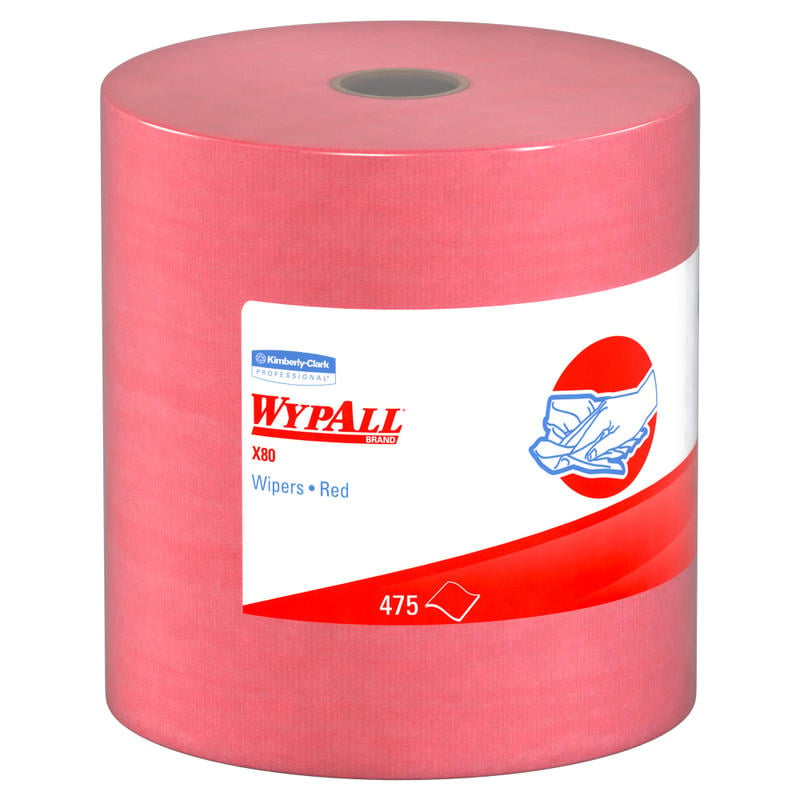 Wypall X80 Jumbo Wipes, 12 1/2in x 13 1/2in, 475 Per Roll MPN:41055