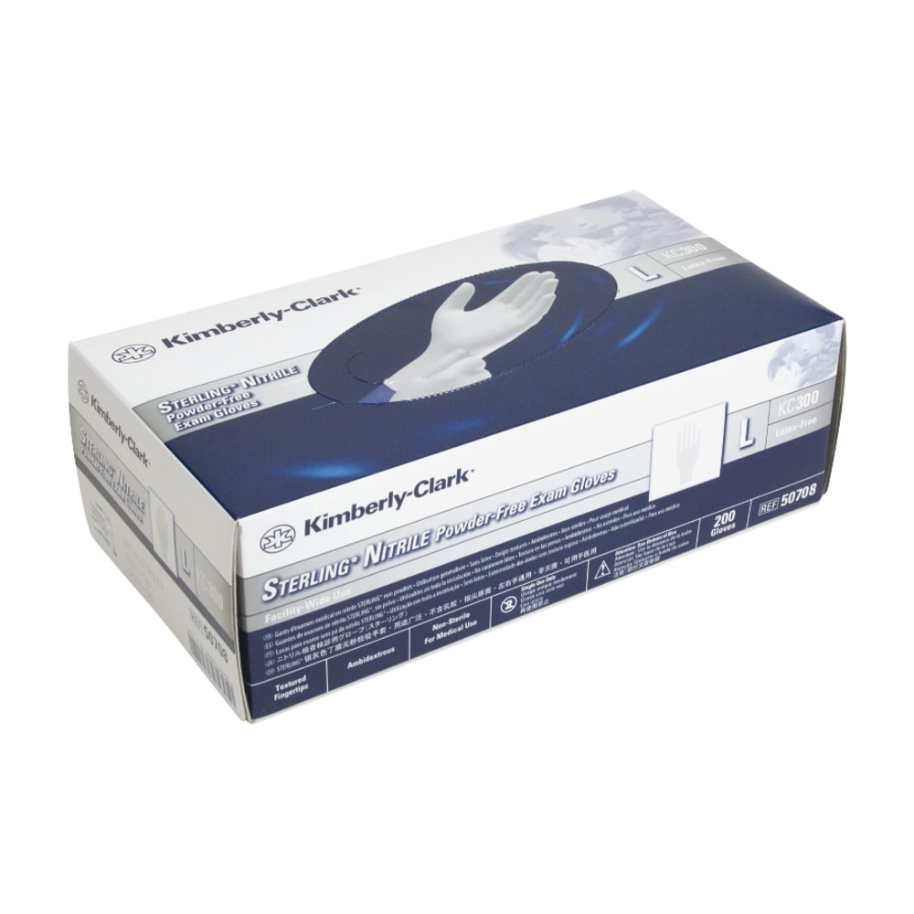 Kimberly-Clark Sterling Exam Gloves, Large, Light Gray, Box Of 200 (Min Order Qty 2) MPN:50708