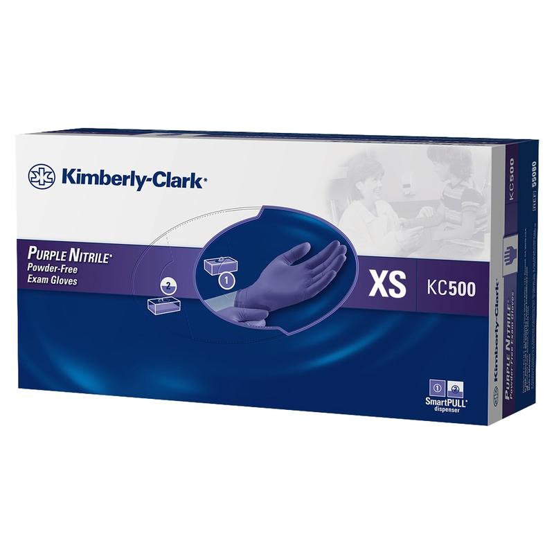 Kimberly-Clark Safeskin Purple Nitrile Exam Gloves, Extra-Small, Purple, Box Of 100 (Min Order Qty 2) MPN:55080