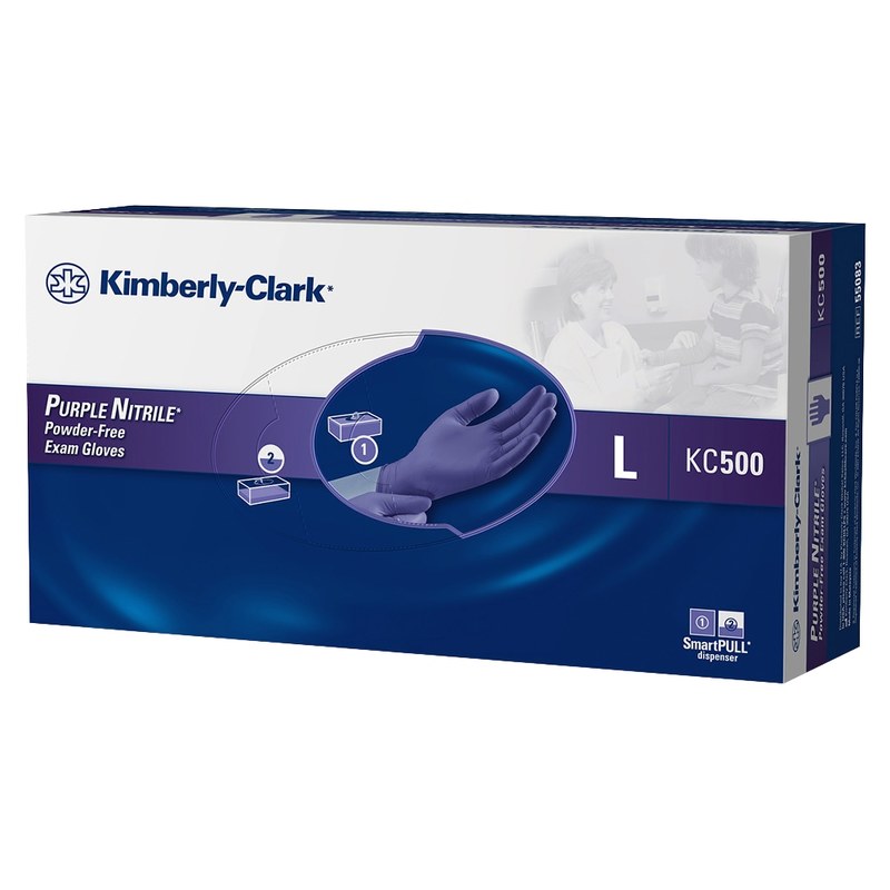 Kimberly-Clark Safeskin Purple Nitrile Exam Gloves, Large, Purple, Box Of 100 (Min Order Qty 3) MPN:55083