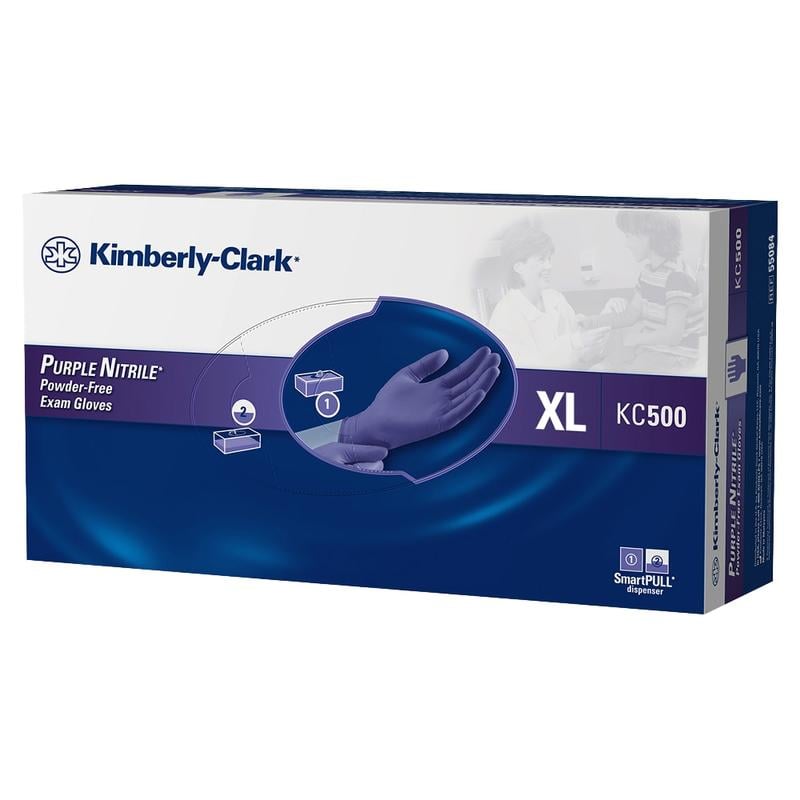 Kimberly-Clark Safeskin Nitrile Exam Gloves, Extra-Large, Purple, Box Of 90 (Min Order Qty 2) MPN:55084