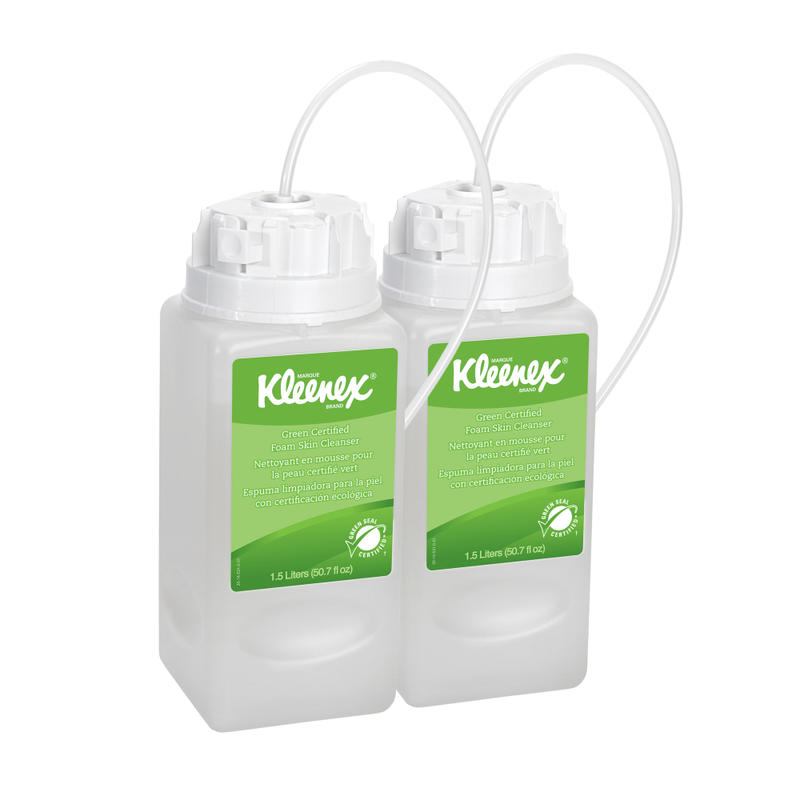 Kleenex Fragrance & Dye Free Foam Skin Cleanser Soap, Vanilla Scent, 64 Oz, Carton Of 2 Bottles MPN:11285EA