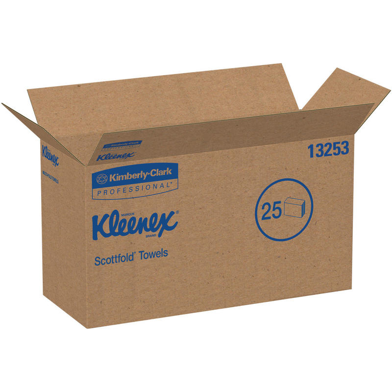 Kleenex Scottfold 1-Ply Paper Towels, 40% Recycled, 120 Sheets Per Pack, Case Of 25 Packs MPN:13253