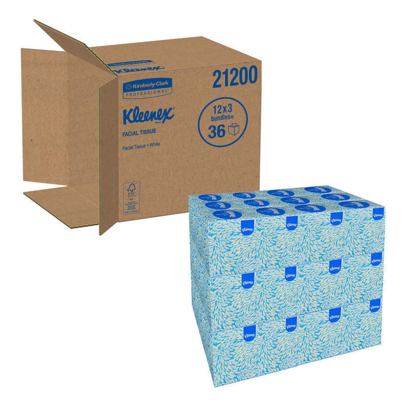 Kleenex Professional Facial Tissue Cube for Business, 90 Tissues Per Box, Pack Of 3 Boxes (Min Order Qty 9) MPN:21200