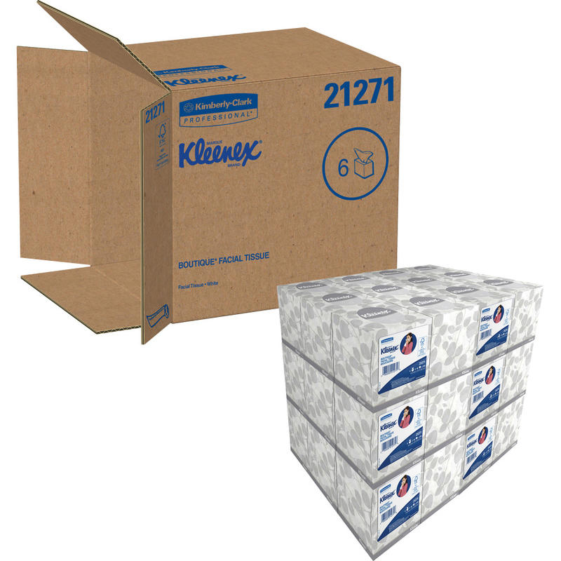 Kleenex Professional Facial Tissue Cube for Business, One Bundle of 6 Boxes (Min Order Qty 4) MPN:21271-40