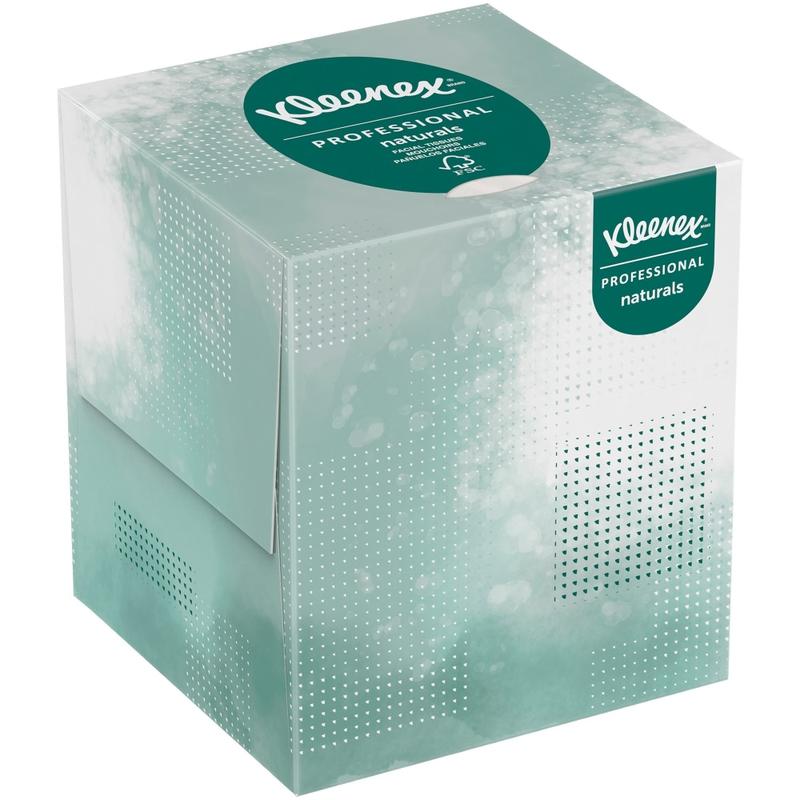 Kleenex Naturals Premium Facial Tissue, 95 Sheets Per Cube (Min Order Qty 22) MPN:21272-BX