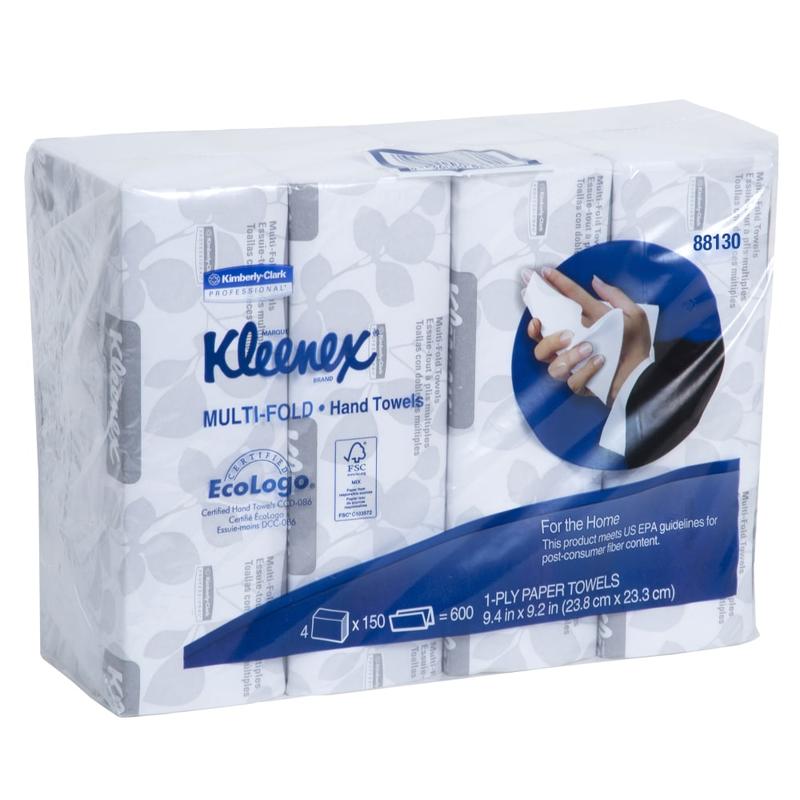 Kleenex Multi-Fold 1-Ply Paper Towels, 150 Per Pack, Case Of 4 Packs (Min Order Qty 4) MPN:88130