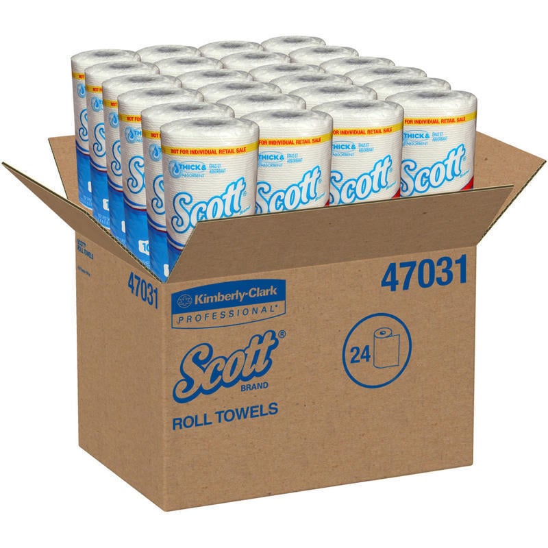 Scott Choose-A-Sheet 1-Ply Paper Towels, 102 Sheets Per Roll, Pack Of 24 Rolls (Min Order Qty 2) MPN:KCC47031