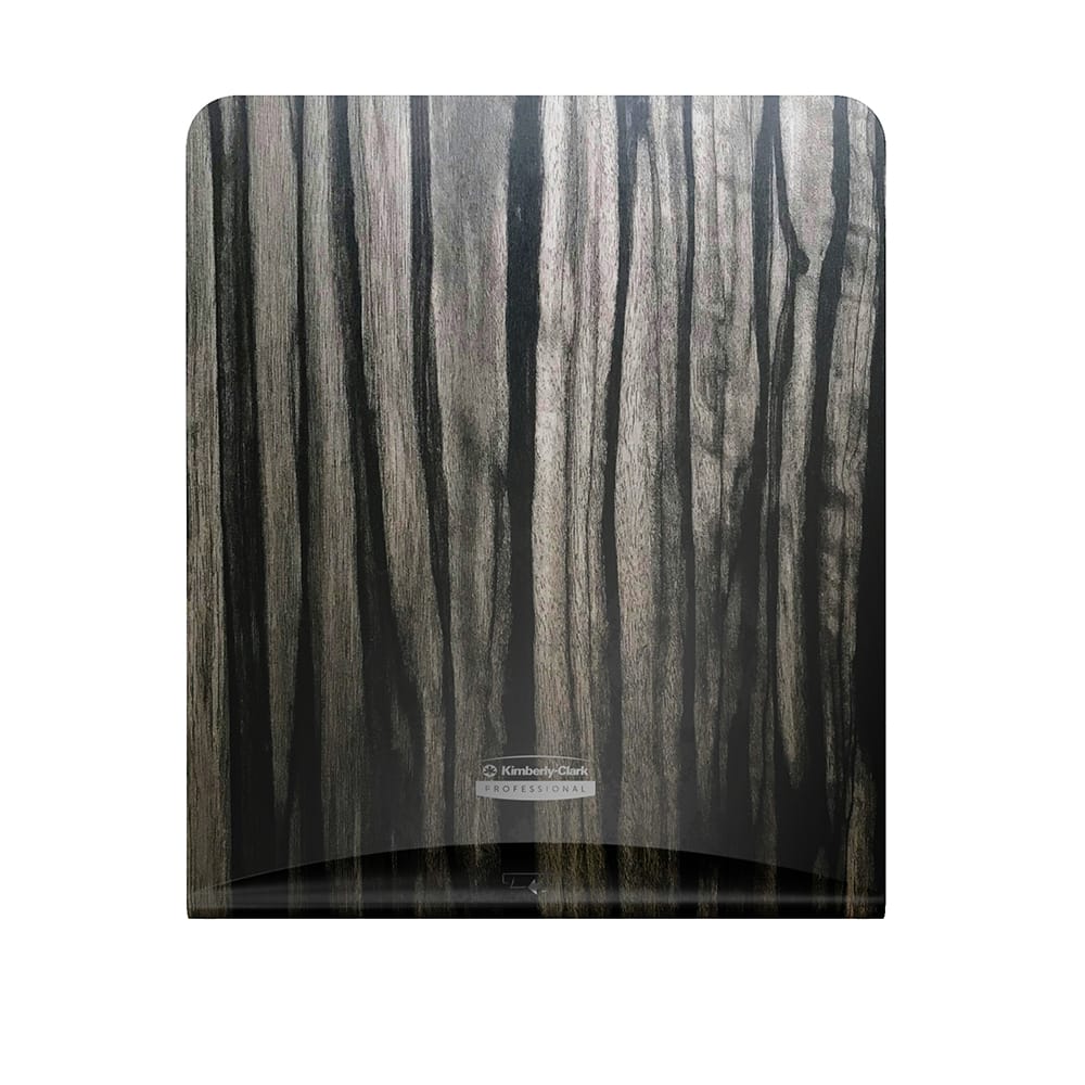 ICON Faceplate, Ebony Woodgrain Design, for Automatic Hard Roll Towel Dispensers MPN:58830